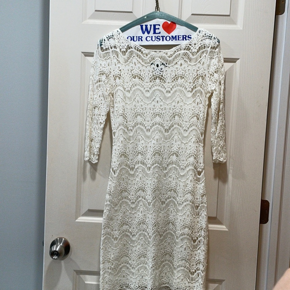 White lace dress
